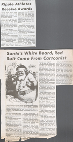 newspaper clipping - BRHS football. Santa origins.