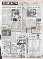 newspaper clipping - Topics - swimming titles. BRHS night classes ad. Link driving School ad.