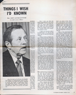 magazine clipping - Art Linkletter - Things I Wish I'd Known