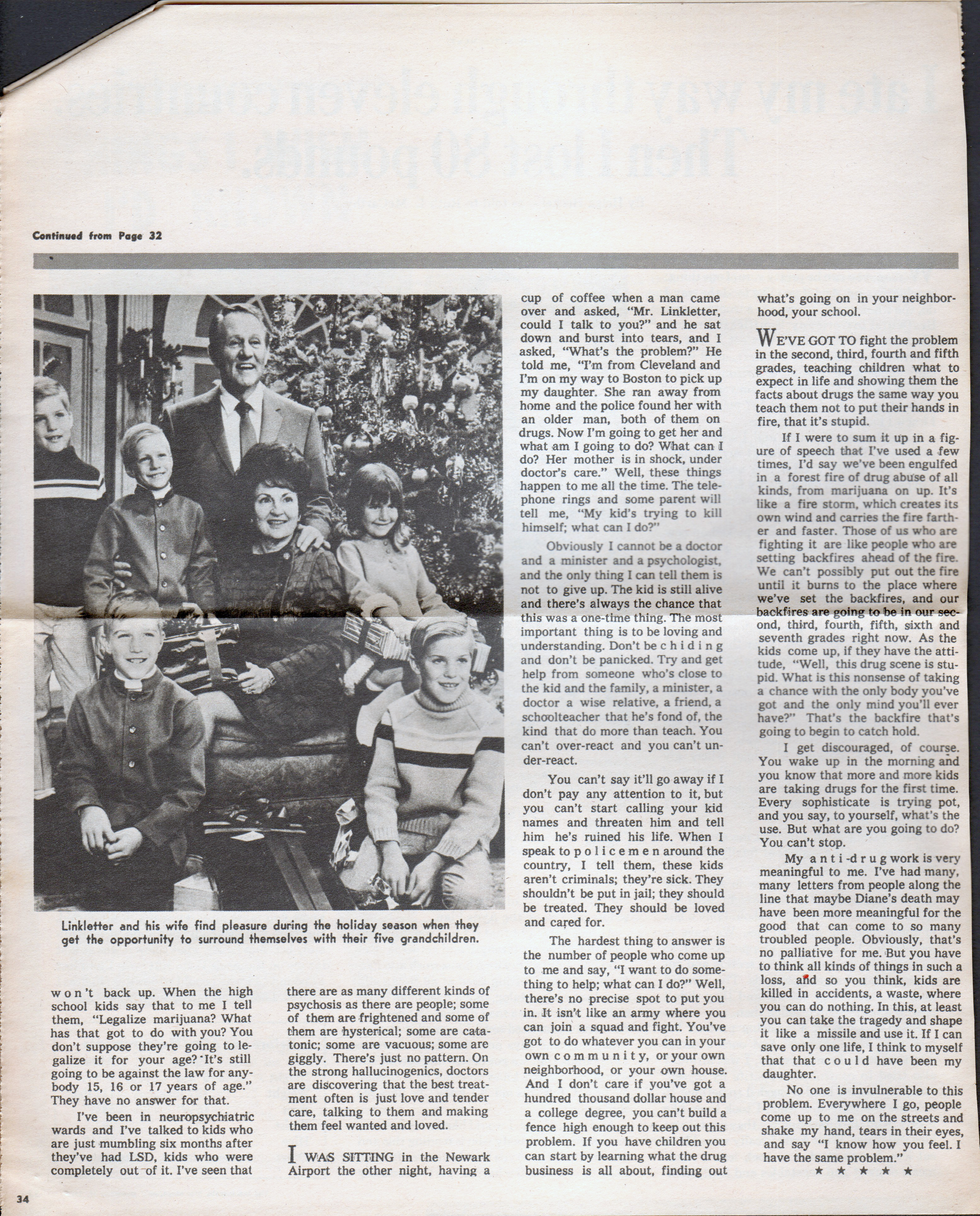 magazine clipping - Art Linkletter - Things I Wish I'd Known