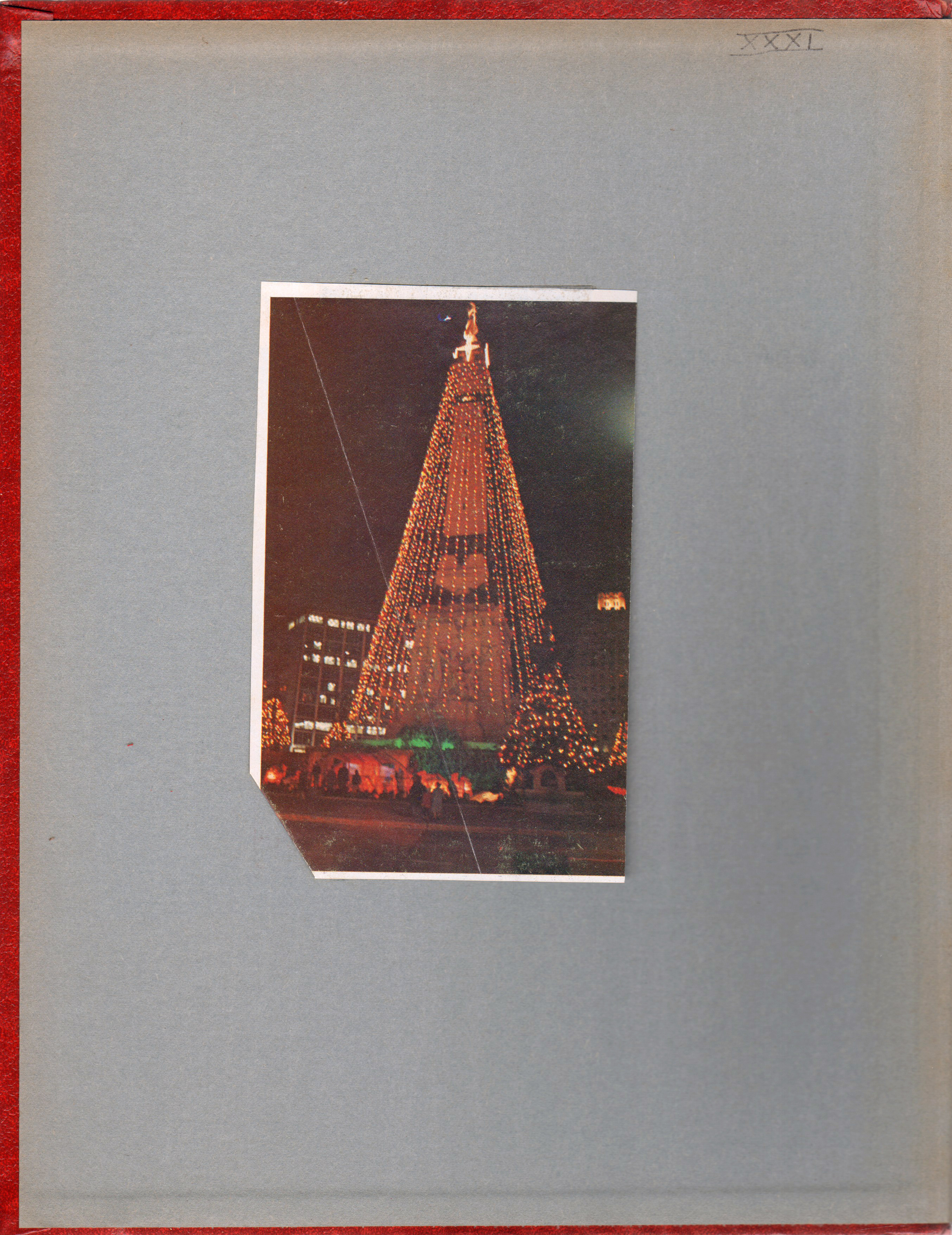 newspaper clipping - Monument Circle Christmas tree