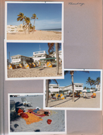 Florida - Hollywood Beach - Neptune - looking north on beach at Howard Johnson's. Neptune from beach - sundeck. John on beach.