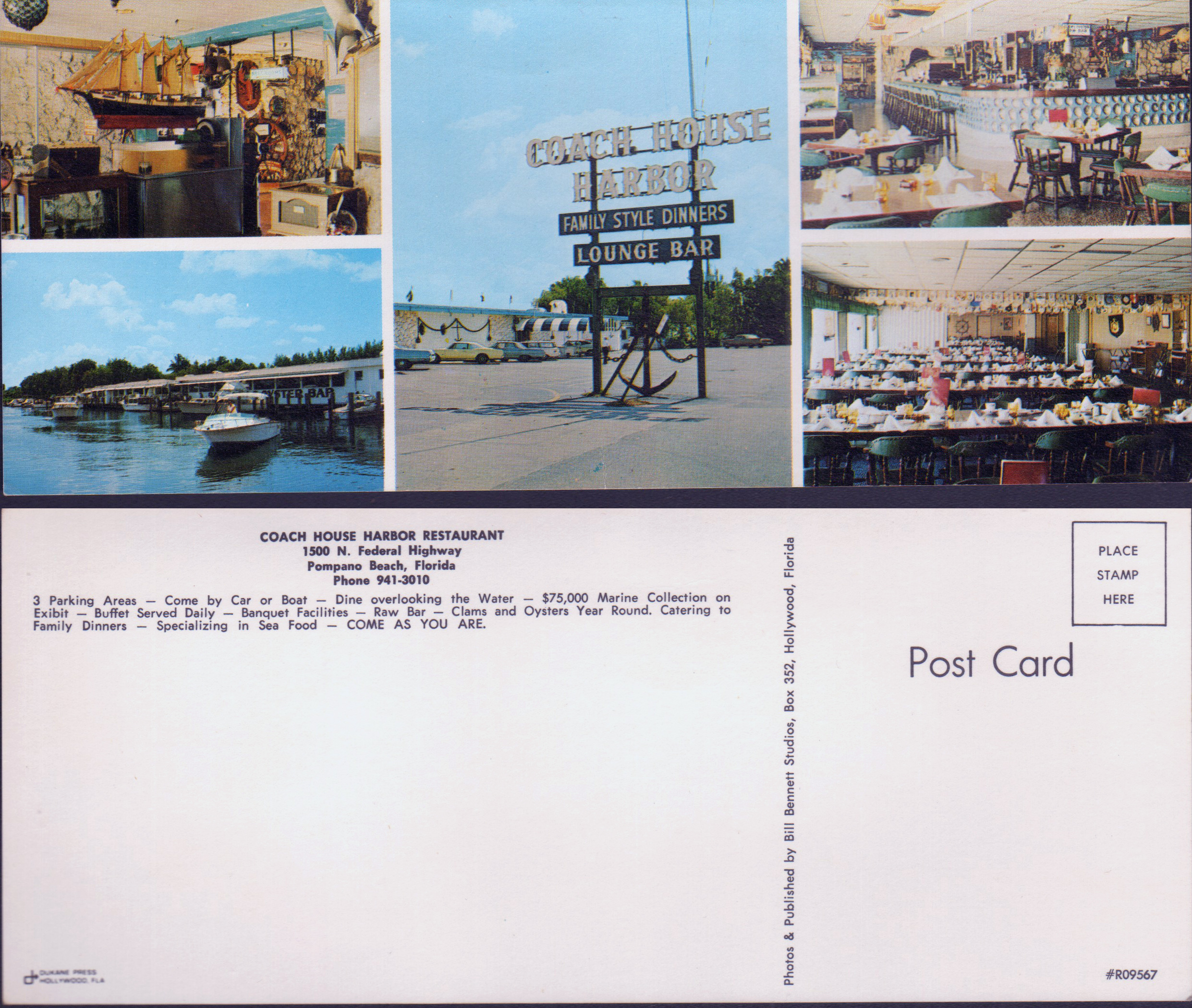 postcard Conch House Harbor Restaurant R09567.