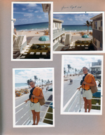 Florida - Hollywood Beach - Neptune - from outside Apt #24. Rosemary in stairs - broadwalk.
