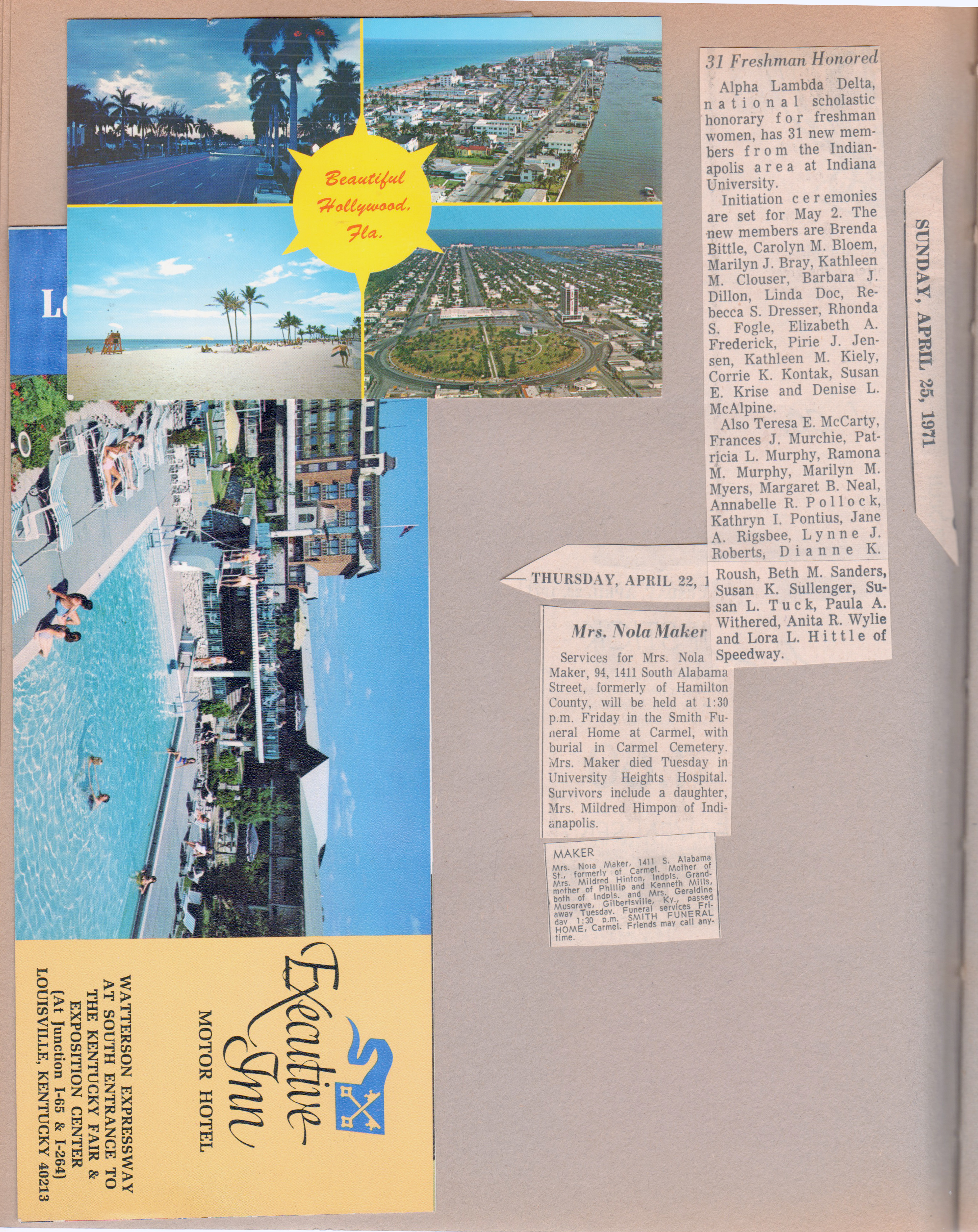 postcard    postcard    newspaper clipping - 