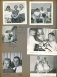One noon in Speedway at Aileen's. Karen Douglas. Christmas card 1961 - Edelman. The Jim Letsingers. Christina and Smith?