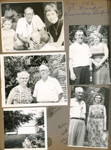 Draper Reunion at Bedford Aug 12 1962. Bruce, Bob, Brian, Eleanor Edelman. Inez (Woodruff) and Roscoe Miller. Arthur and Christina Smith.