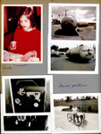 Carole Christmas 17. David Letsinger's pictures - new gas storage tanks for 21st and Arlington? Betty on riding lawnmower. Ronnie bike and dog.