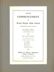 BRHS graduation 1970 program