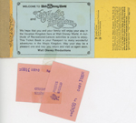 WDW child ticket book. Pirates World tickets.