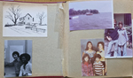 Open house invitation - Andrea Hilburn and Bob Sauer - 7750 E 86th Street. David Dawson and Tracy Goodner in drafting class BRHS. Wawasee - Chris Craft. 6122 driveway - Susan and Fred Machledt. Portrait - Morgans.