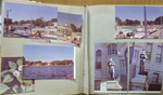 Riviera Club - diving tank and slide. Wawasee - houses on lake. Statues at courthouse.