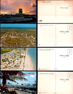 postcard - Hollywood - Ft Lauderdale International Airport at Sunset D00789. postcard - Hollywood, Florida circle aerial looking east Publix FNC 4961 86909. postcard - Hollywood, Florida aerial. Johnson Street. Howard Johnson's FNC 5926 142900. postcard - Hollywood, Florida Johnson Street FNC5817 124652.
