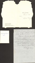 Christmas card and letter from Lida May