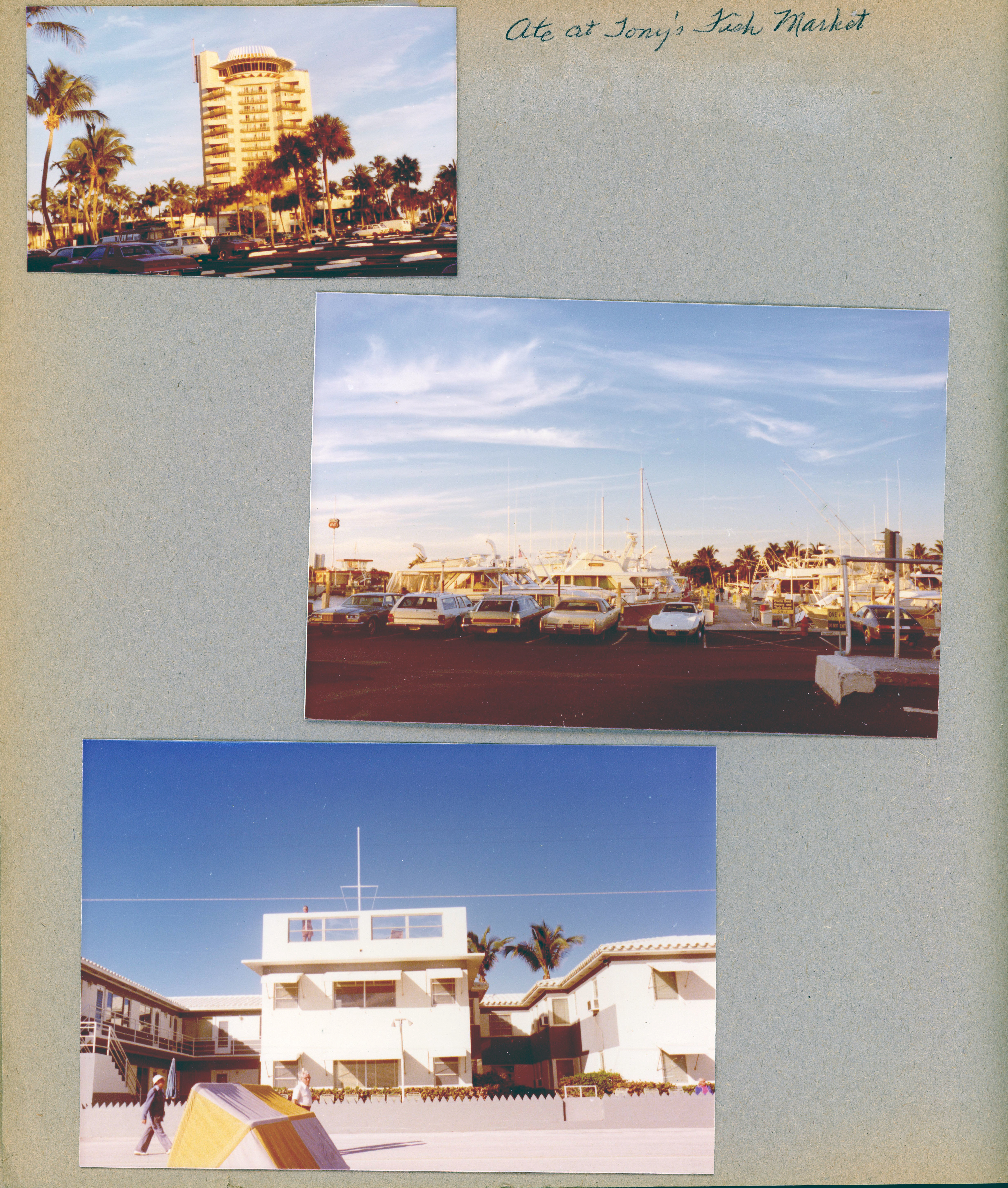 Florida trip - Hollywood - Ate at Tony's Fish Market. Marina. Neptune - from beach - sundeck.