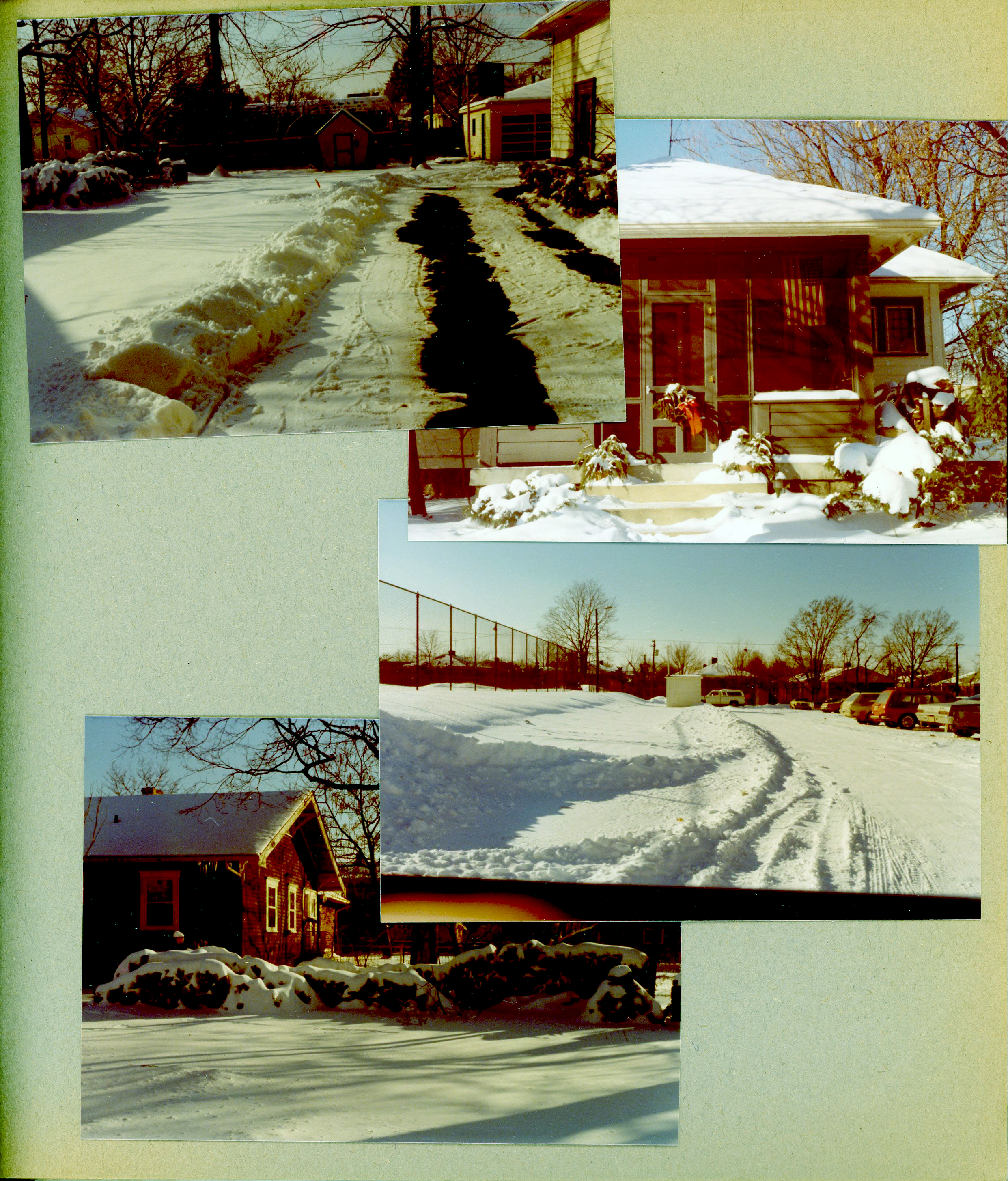 6122 snow. Fence and cars (unknown location) snow.
