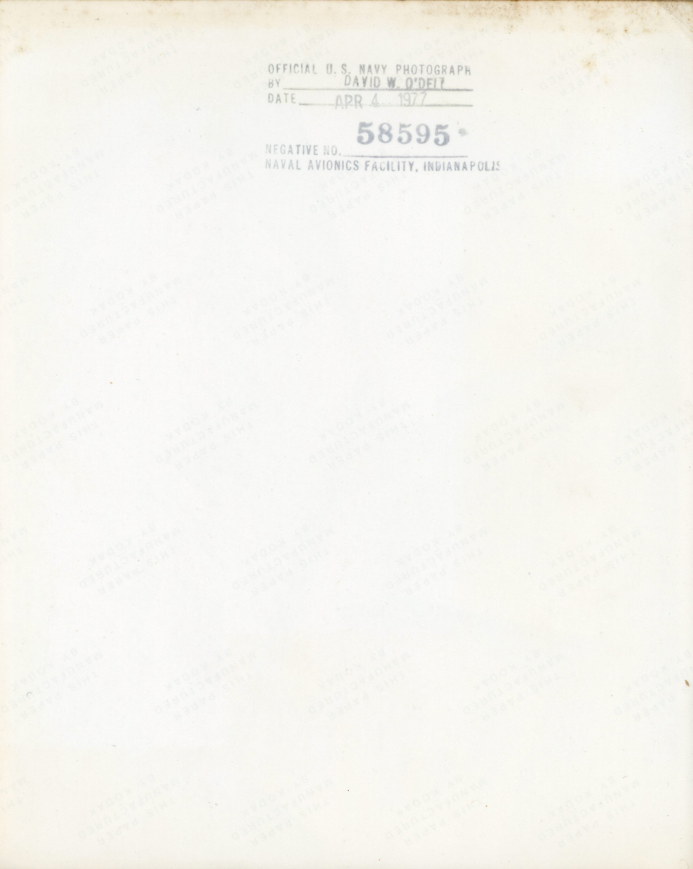 NAFI prognosis study 1977-1990 - back of photo.