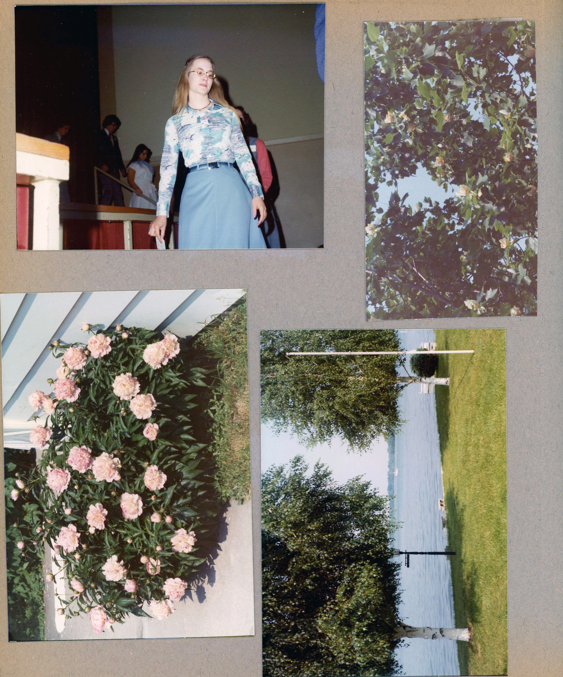 BRHS National Honor Society - Alison Arcuri walking to get certificate. Wawasee - birch tree front yard.