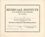 Rivervale Institute of the Methodist Youth Fellowship - Rosemary's graduation 1943