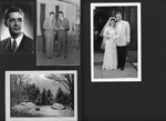 John in Purdue Cary Hall lounge 1949. Snow scene. 